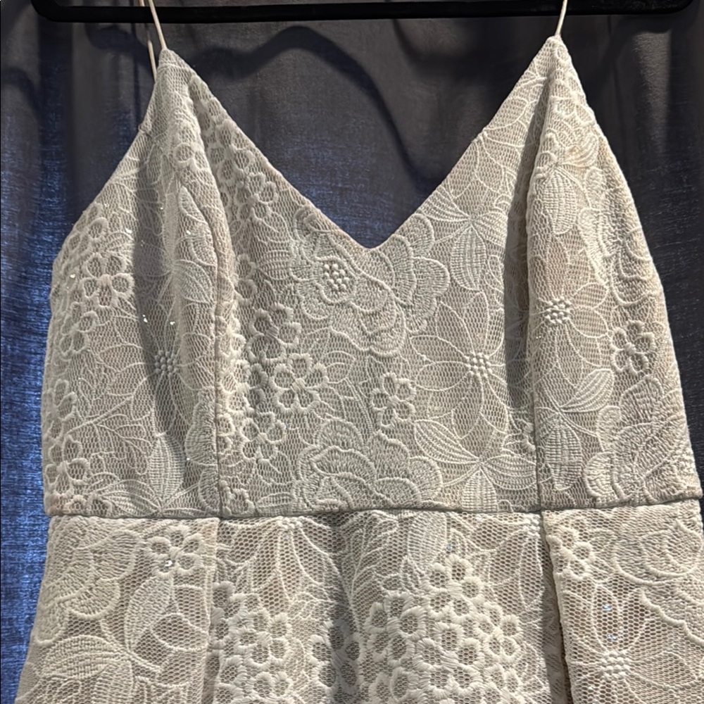 Floral Lace Spaghetti Strap Dress